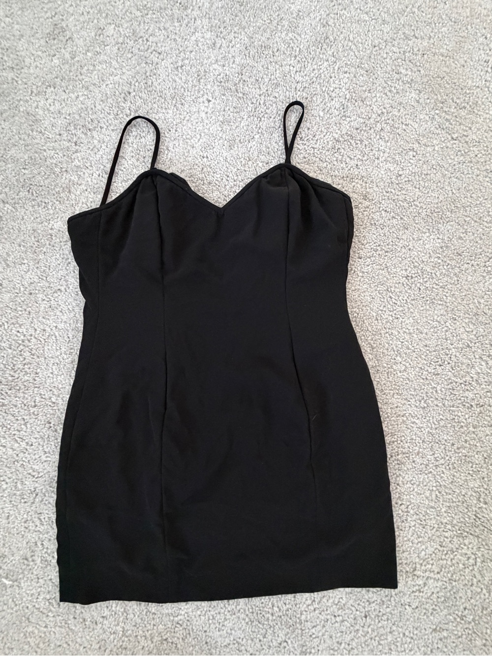 Brooks Brothers Black Spaghetti-Strap Mini Dress